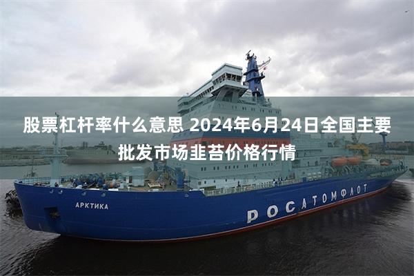 股票杠杆率什么意思 2024年6月24日全国主要批发市场韭苔价格行情