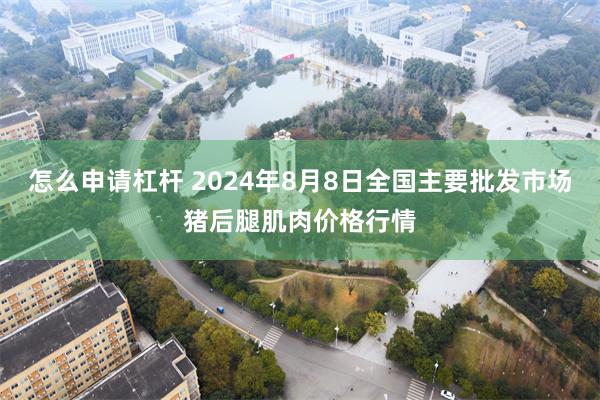 怎么申请杠杆 2024年8月8日全国主要批发市场猪后腿肌肉价格行情