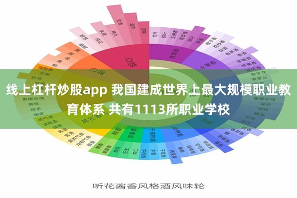 线上杠杆炒股app 我国建成世界上最大规模职业教育体系 共有1113所职业学校