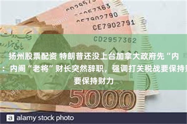 扬州股票配资 特朗普还没上台加拿大政府先“内讧”：内阁“老将”财长突然辞职，强调打关税战要保持财力