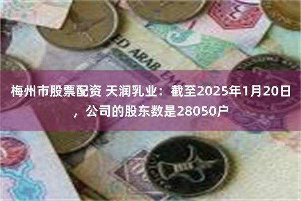 梅州市股票配资 天润乳业：截至2025年1月20日，公司的股东数是28050户