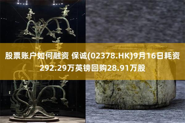 股票账户如何融资 保诚(02378.HK)9月16日耗资292.29万英镑回购28.91万股